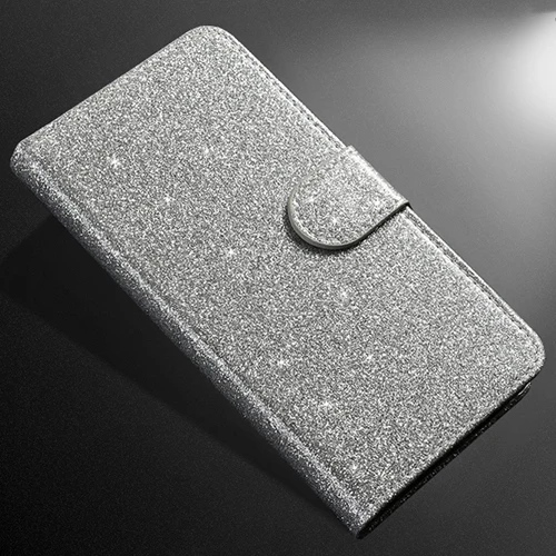 Блестящий чехол для телефона huawei Y5 Prime Honor 9 10 Lite 8X 8A 8S 9X Pro Nova 5 5i Магнитный чехол-кошелек с бумажником и подставкой Чехол - Color: Silver