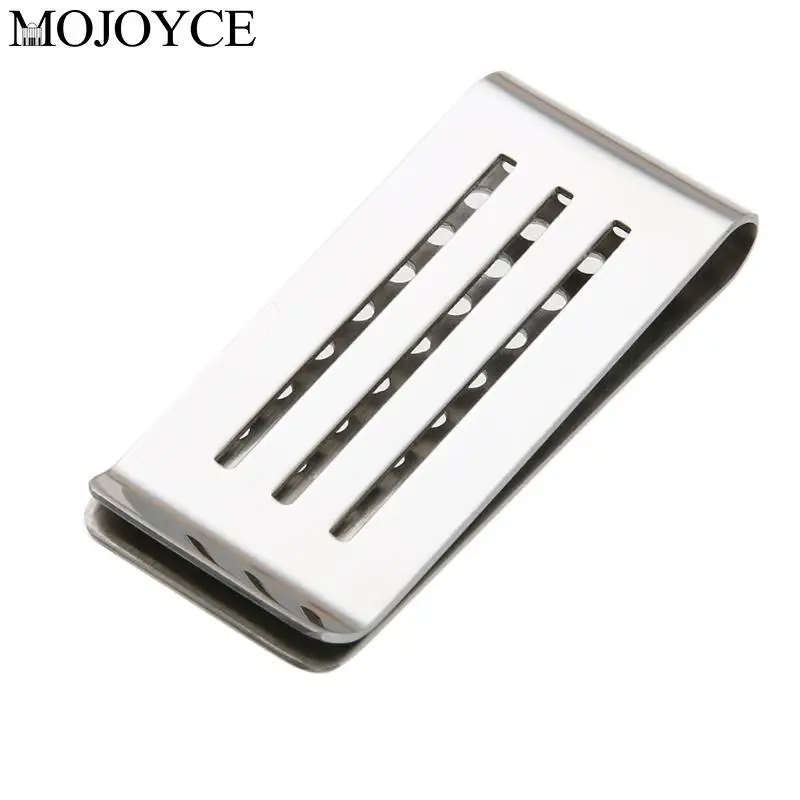 

Excellent quality Stainless Steel Craft Men Women Money Money Clips Hollow Out Portable Cash Clamp Holder Bill Steel Clip