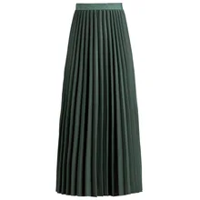 Осенне-зимняя женская плиссированная юбка, высокая талия, эластичная талия, трапециевидная Женская юбка-зонт, Faldas Saias