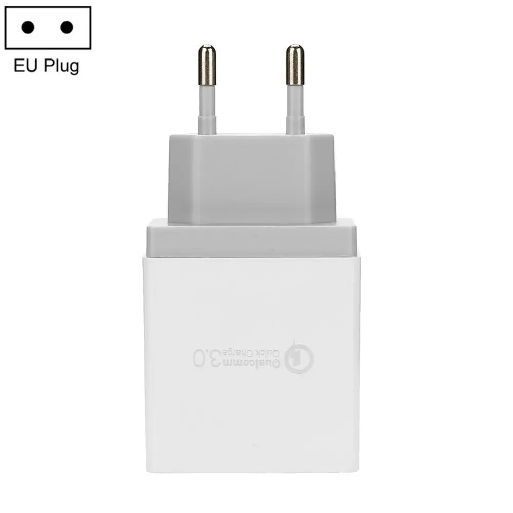 EU plus Quick Charge 3,0 4-портовое настенное зарядное устройство USB порт питания скорость 4 быстрое зарядное устройство для samsung S10 A50 Xiaomi Mi9 iPhone X 7 настенный адаптер - Тип штекера: EU plus