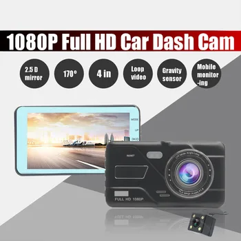 

4 Inch Car DVR IPS Touch Screen Full HD Vehicle Camera 170 Degree Wide Angle Lens With Rearview Mirror Dash Recorder Camcorder
