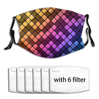 

Outdoor Washable Anti Haze With Filter PM2.5 Mouth Face Mask Washable Colourful Square Anti Pollution Dust