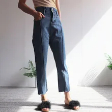 Джинсы для женщин в стиле бойфренд мама с высокой талией для мам bootcut Women mujer jean femme свободные дамские шаровары джинсовые брюки tejanos