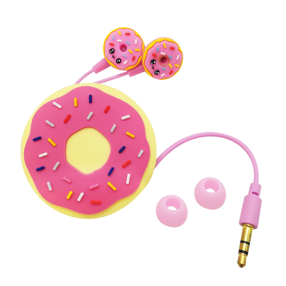 Cute Donut Wired Earphones Children 