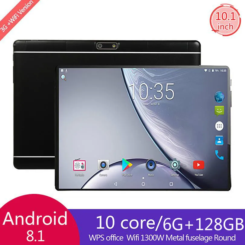 Versión Global de 10 pulgadas 4G LTE Tablet PC Dual Sim cámaras duales Android 9,0 Octa Core 6GB RAM 128GB ROM IPS 5G WiFi Bluetooth