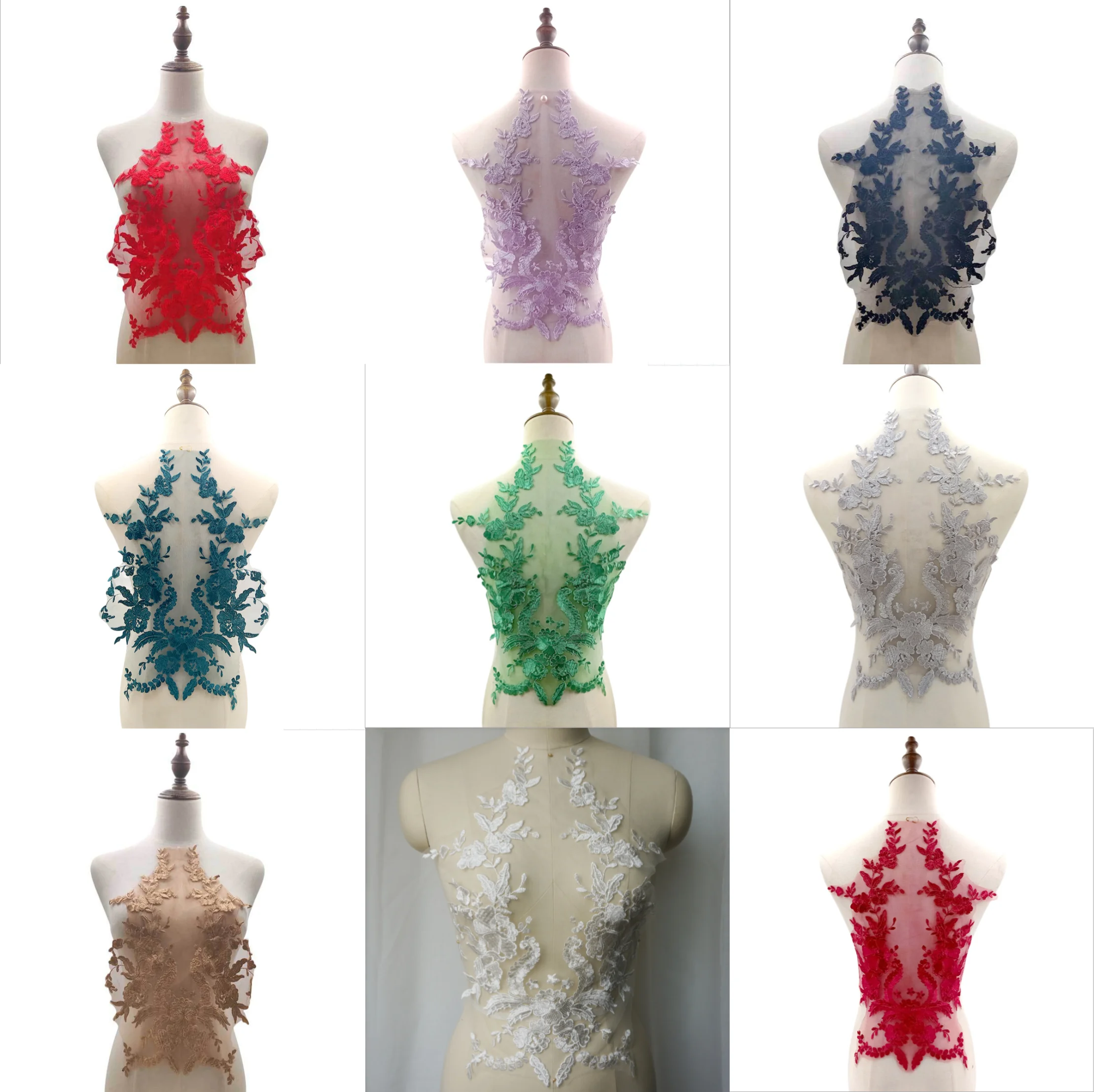 Piece French Lace Handmade Large Wedding Dress Applique DIY