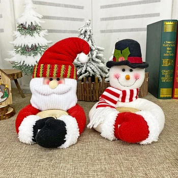 

Curtains Tieback Buckle, Christmas Decoration, Embrace Shape Santa Snowman Doll Decorative Accessories