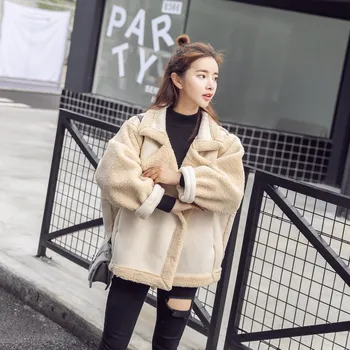

Women's Fur Coat Winter 2019 New Korean Coat Loose Wild Lambskin Short Overcoat Faux Fur Coat Teddy Jacket Coat Women Winter