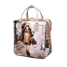 Женская дорожная сумка модная мультяшная Компактная сумка для поездки Большая вместительная Водонепроницаемая Дорожная сумка из искусственной кожи