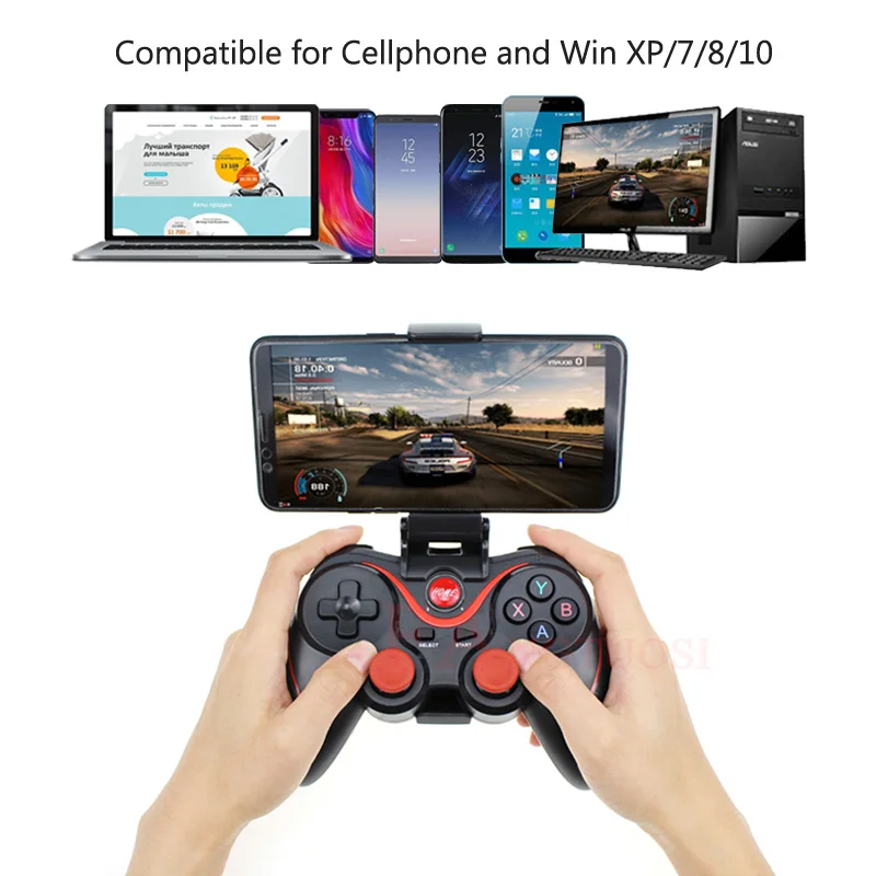 FANGTUOSI T3 X3 беспроводной джойстик геймпад игровой контроллер bluetooth BT3.0 джойстик для мобильного телефона планшета ТВ коробка держатель FANGTUOSI T3 X3 беспроводной джойстик геймпад игровой контроллер bluetooth BT3.0 джойстик для мобильного телефона планшета ТВ коробка держатель