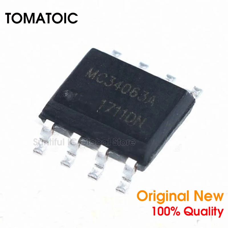 10 шт. MC34063A SOP8 MC34063 MC34063ADR MC34063ADR2G лапками углублением SOP-8 SMD | Электроника