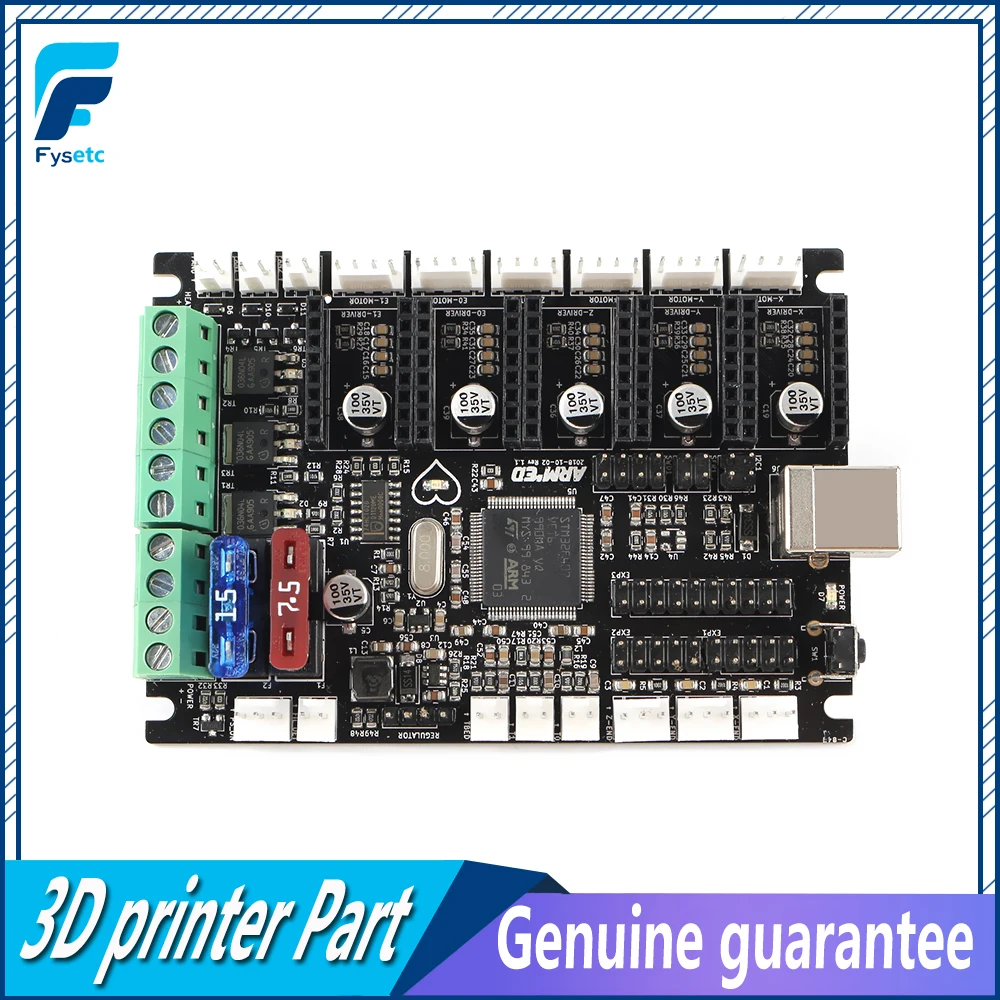 Armed V1.1 32bit Board 3D Printer Control Board With I2C SPI and UART Extension Ports Support TMC2130 SPI Dual Power Inputs