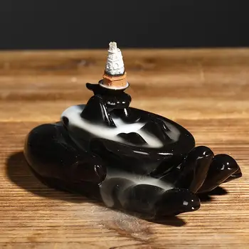 

Mountain River Handicraft Incense Holder Backflow Incense Burner Buddha Hand Smoke Waterfall Incense Holder Wierook Waterval