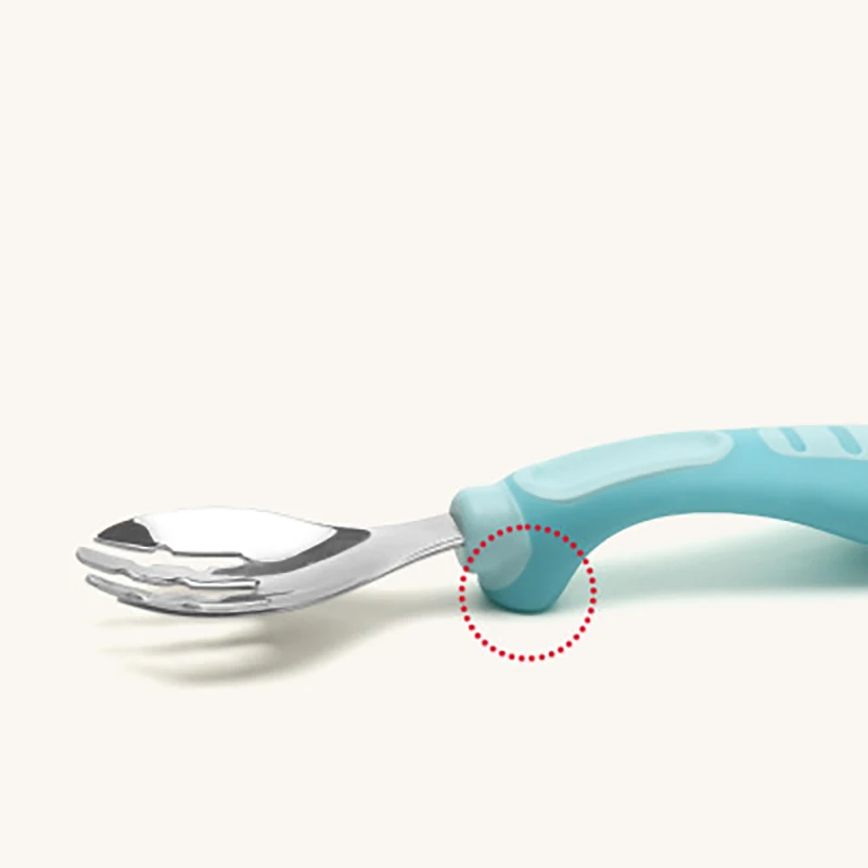 Infant Baby Spoon Sets Toddler Portable Cutlery Stainless Fork Spoon Baby Feeding Utensils 2Pcs/Set