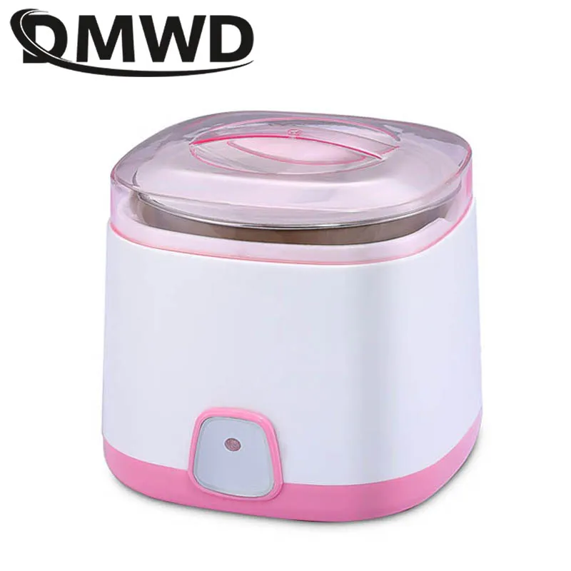 DMWD Automatic Yogurt Maker with 3 Jars DIY Tool Electric Yogurt Maker 15W Kitchen Appliances Stainless Steel Liner EU US