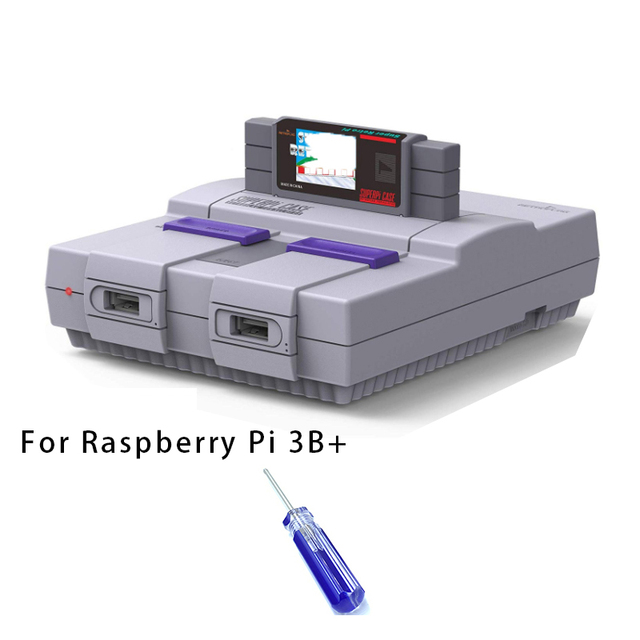 SUPERPi CASE-J NESPi Case for Raspberry Pi 3B Plus (3B+)/ Raspberry Pi4 Safe Shutdown and Safe Reset Game Case