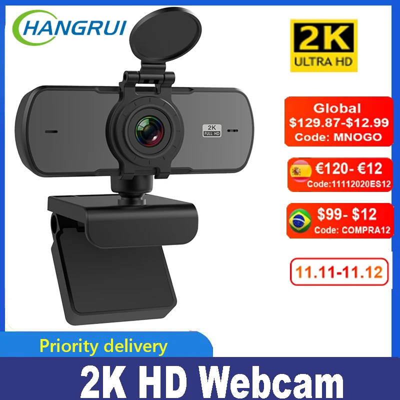 

Full HD Webcam 2k 1080P Autofocus USB Web Webcam Computer PC Laptop Mini Camera With Microphone Video Cam kamerka internetowa