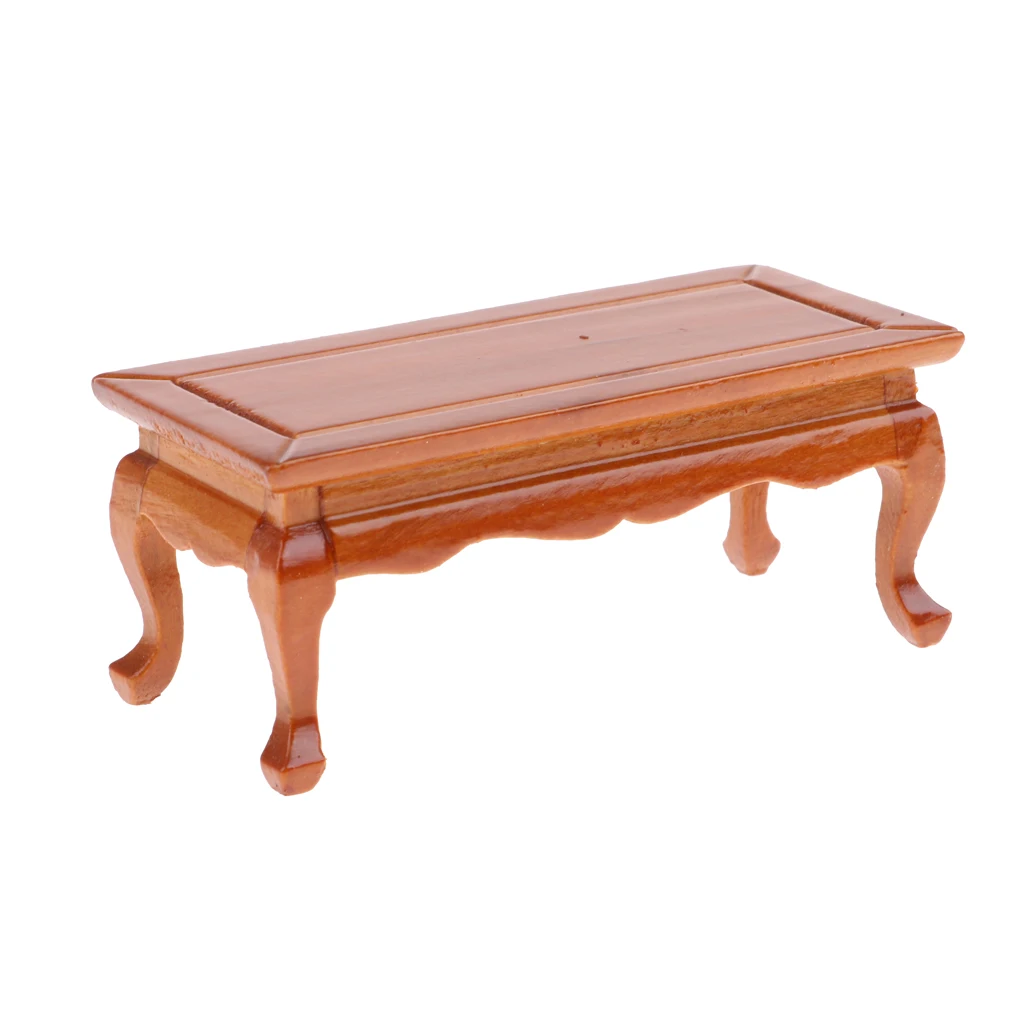1:12 Wooden End Table Coffee Table Furniture Model Dollhouse Decor