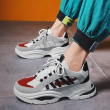Винтажная Стильная Спортивная обувь для мужчин дышащая сетчатая Спортивная обувь Мужская Удобная спортивная обувь для пробежек кроссовки на платформе