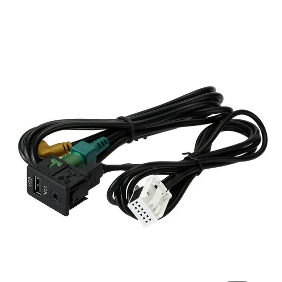 RCD510+ 310+ 300+ RNS315 AUX usb-кабель для переключателя, пригодный для VW MK6 Golf Jetta CC passat B6 B7 Прямая - Цвет: set