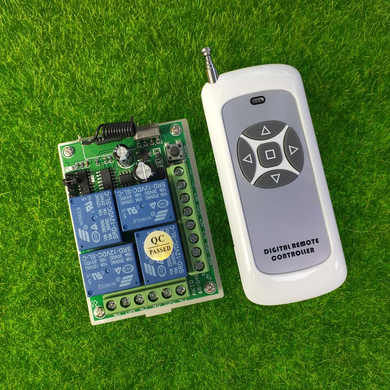 433Mhz Universale Dc12V 24V 10A 4 Canali Rf Telecomando Senza Fili Sistema Trasmettitore Illuminazione/Lampada Del Motore