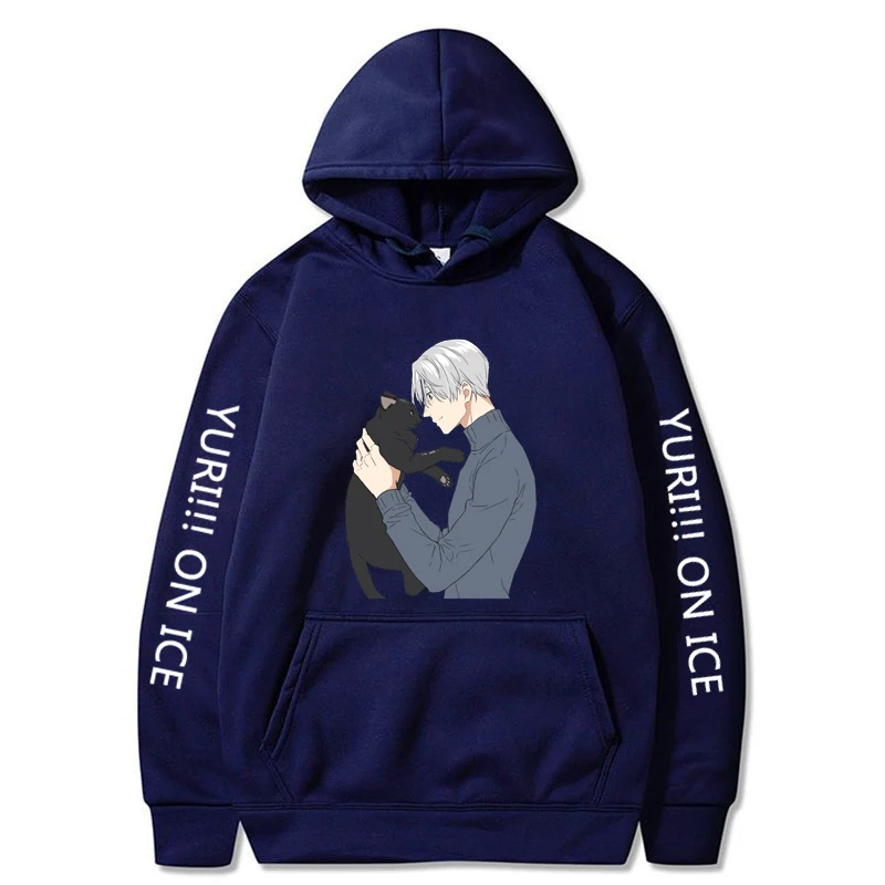 

New Classic Anime YURI!!! on ICE Printed Funny Hoodies Fashion Long Sleeve Boys/Girls Oversized Streetshirt