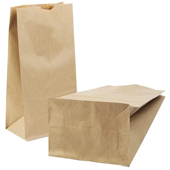 

Kraft Paper Bag Catering Takeout Bag Fast Food Baking Food Paper Bag 100 PCS