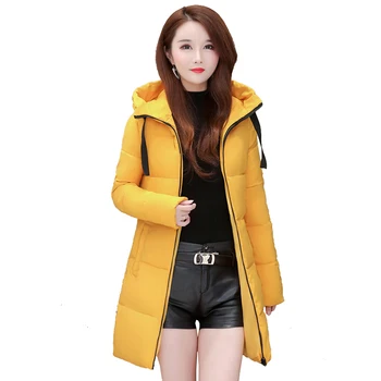 

Thicken Parker down jacket coat women's fashion warm large size 6XL hooded jacket female medium long down jacket coats women's