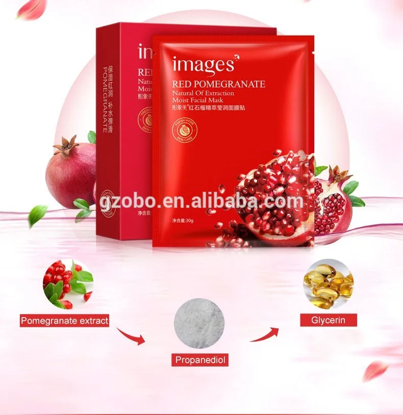 OEM natural pomegranate skin care whitening moisturizing face fruit mask