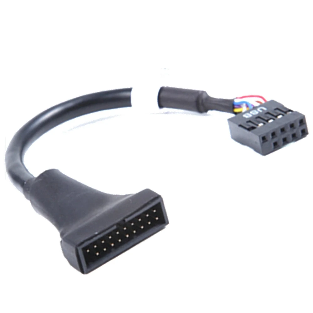 

Новый переходник для разъема материнской платы USB 2,0 9-контактный переходник с женской на материнскую плату USB 3,0 20-контактный переходник с USB 2,0 на 3,0 Удлинительный кабель