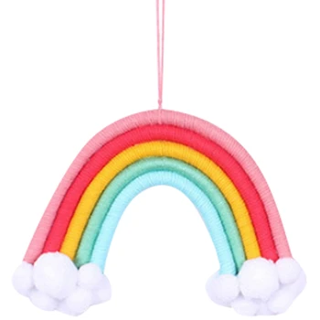 

Simple Tapestries, Hand-Woven Rainbow Tapestries, Colorful Woolen Cotton Rope Ornaments, Tapestries Room Dressing
