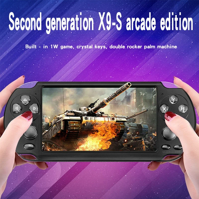 

5.1 Inch 8GB Handheld Portable Retro X9S Game Console Player Built-In 10000 Games