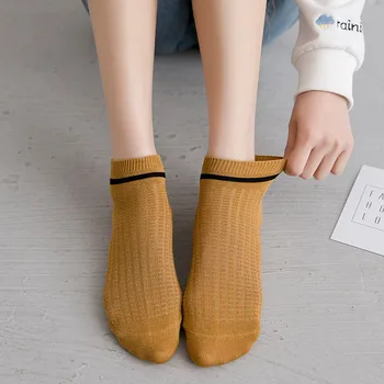 

women socks summer fashion striped cotton boat sock funny happy harajuku cute ankle socks autumn new lady short sock