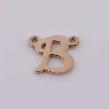 

Fnixtar Stainless steel Alphabet A-Z Charms Rose Gold Letters DIY Jewelry Findings Pendant For Hand Jewelry Making 20pcs/pack