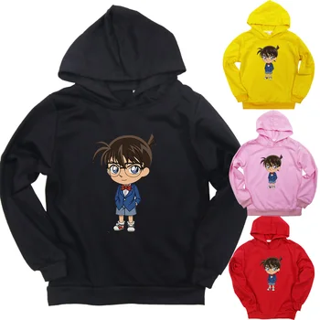 

2019 Detective Conan Kawaii Hoodies Hooded Sportswear Tops for Toddler Boys Girls Children Christmas Gift Sweatshirts