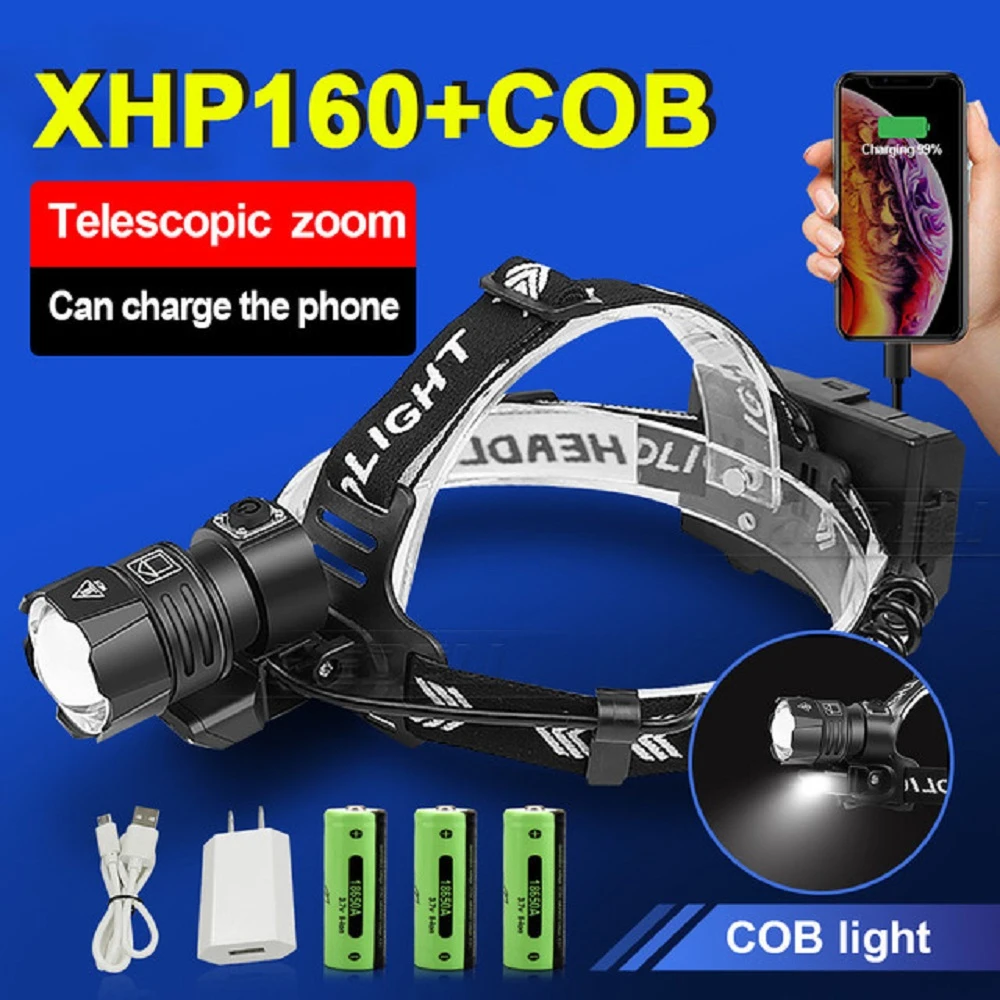 vervagen Aanhoudend hoofdpijn Super XHP160 Meest Krachtige Led Koplamp XHP90 High Power Led Koplamp 18650  Oplaadbare Hoofd Zaklamp Usb Vissen Hoofd Lamp|Koplampen| - AliExpress