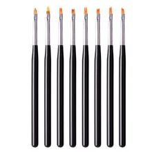 8 шт./лот кисти для ногтей инструменты комплект, кисть для ногтей дизайн Paingting кисточка для ногтей Полировка лепестки кисти инструменты для маникюра