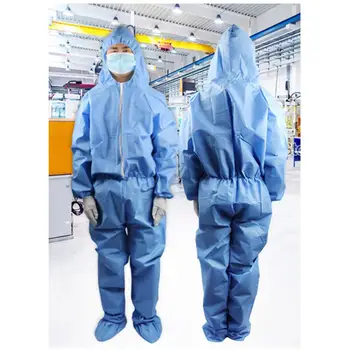 

Disposable Unisex Anti Droplet Hooded Zip Laboratory Isolation Protective Coverall