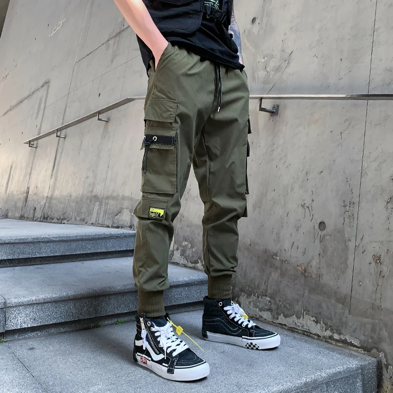 Army Green Cargo Jogger Pants Men Many 