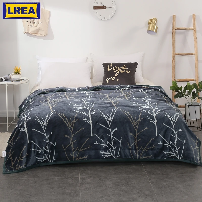 

LREA плед coral fleece blankets throw FASHION blanket soft and modern safe skin on bed or sofa