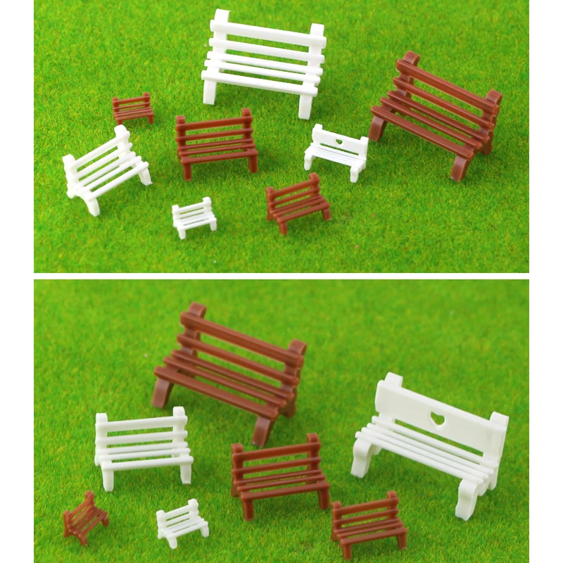 

DIY sand table sence accessories model park chairs 1:75/1:100/1:150/1:200 scale for miniature layout/miniature landscape