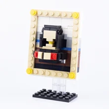 

Moc Mona Lisa Smile Classic Painting Building Blocks World Famous Artworks Model Bricks Set Kids Toys Children Party Gifts