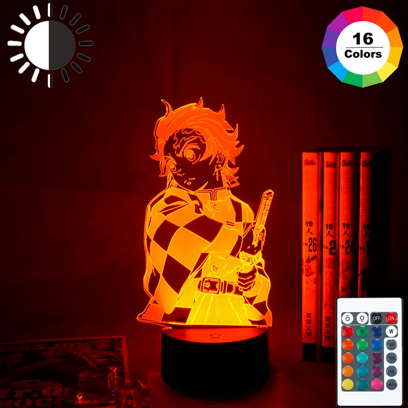 

Demon Slayer 3d Night Lamp Kimetsu No Yaiba Tanjiro Kamado Figure for Child Bedroom Decor Nightlight Kids Led Night Light Gift
