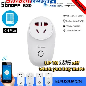 

Sonoff S26 Basic WiFi Smart Power Socket APP Ewelink AU/CN/EU/UK/US Wireless Plug Smart Home Switch With Alexa Google Assistant