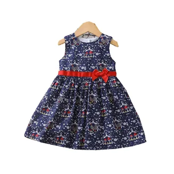 

Bow Cartoon Little Flower Girl's Dress 2020 Summer Children's Princess Dress