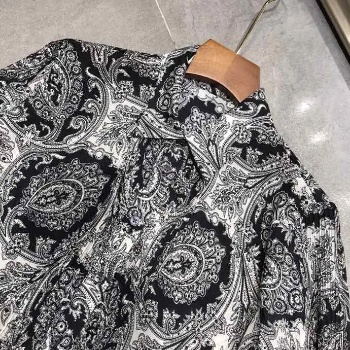 AH12190, модные женские блузки и рубашки,, Подиумные, Роскошные, известный бренд, Европейский дизайн, вечерние, стильная женская одежда