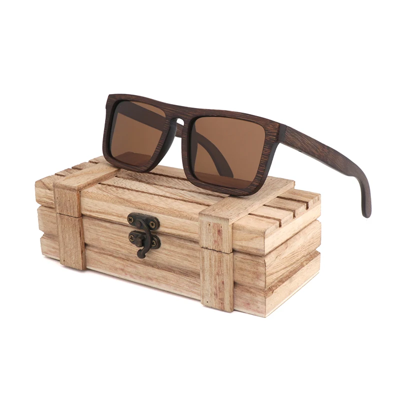 Brown Wood case A Натуральные Бамбуковые коричневые ретро поляризованные uv400 солнцезащитные очки высокого качества женские мужские солнцезащитные очки Брендовые дизайнерские очки для вождения glasse - Цвет линз: Brown Wood case A