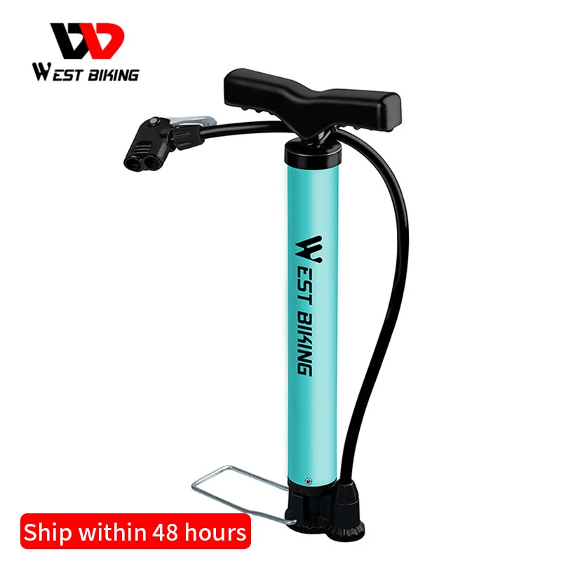 WEST BIKING велосипедный насос 120/160PSI Сталь Бирюзовый Велоспорт воздуха Надувное Schrader