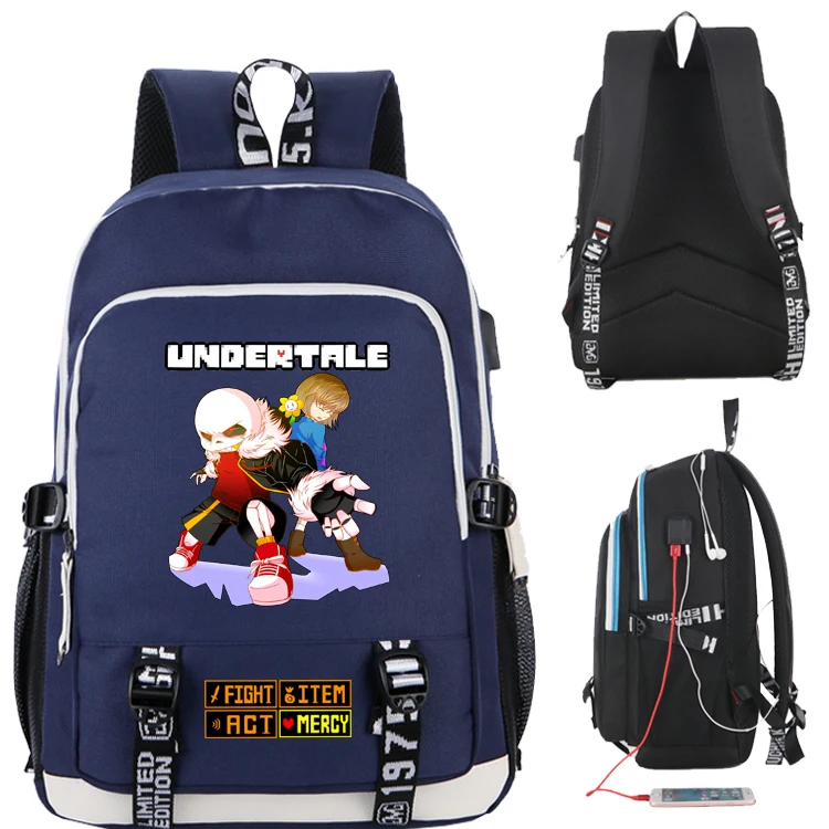 

Skeleton Brothers Bookbag Undertale Sans Skull Animation Game Students Fashion Printed Shoulder Bag Large Capacity men Backpack