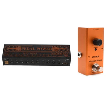

1 Set Multi-Circuit Guitar Pedal Power Supply 10 Isolated Output Power Tuner(Us Plug) & 1 Pcs Guitar Vintage Phase Pedal